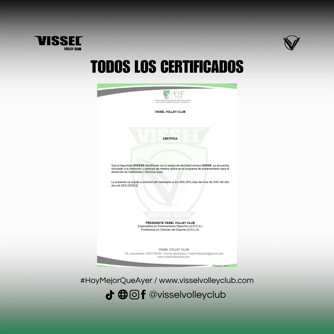 Todos los certificados