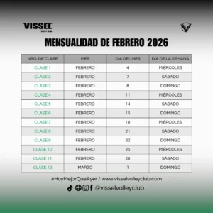 Mensualidad de febrero