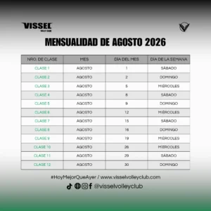 Mensualidad de agosto