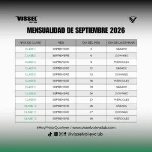 Mensualidad de septiembre